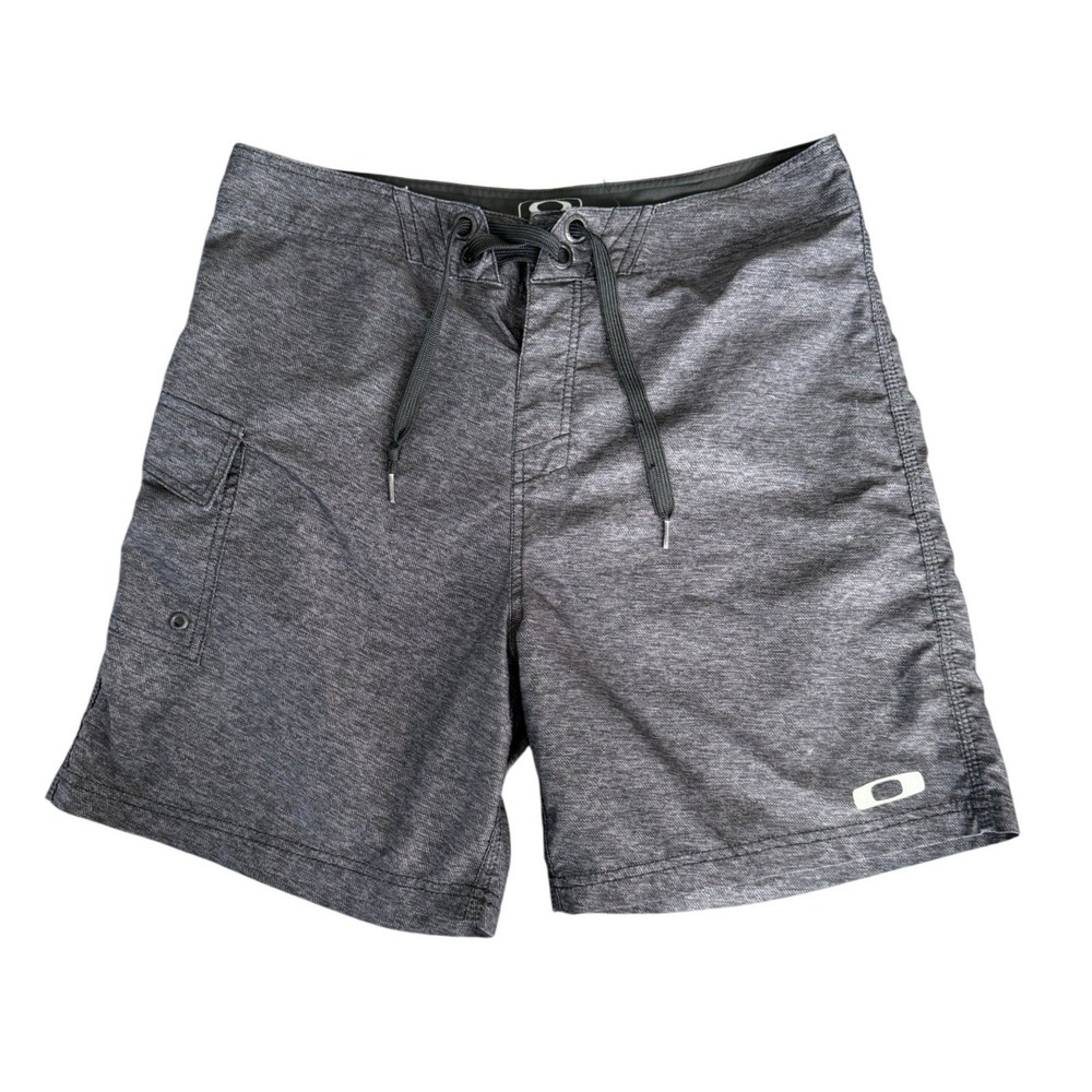 Oakley Board Shorts Mens 34 Gray Surf Swim Athleisure Gorpcore Summer Beach
